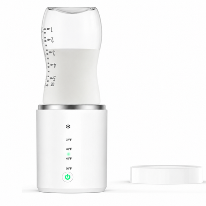 chauffe biberon nomade blanc sur table.