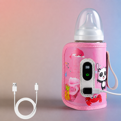 chauffe biberon portable rose.