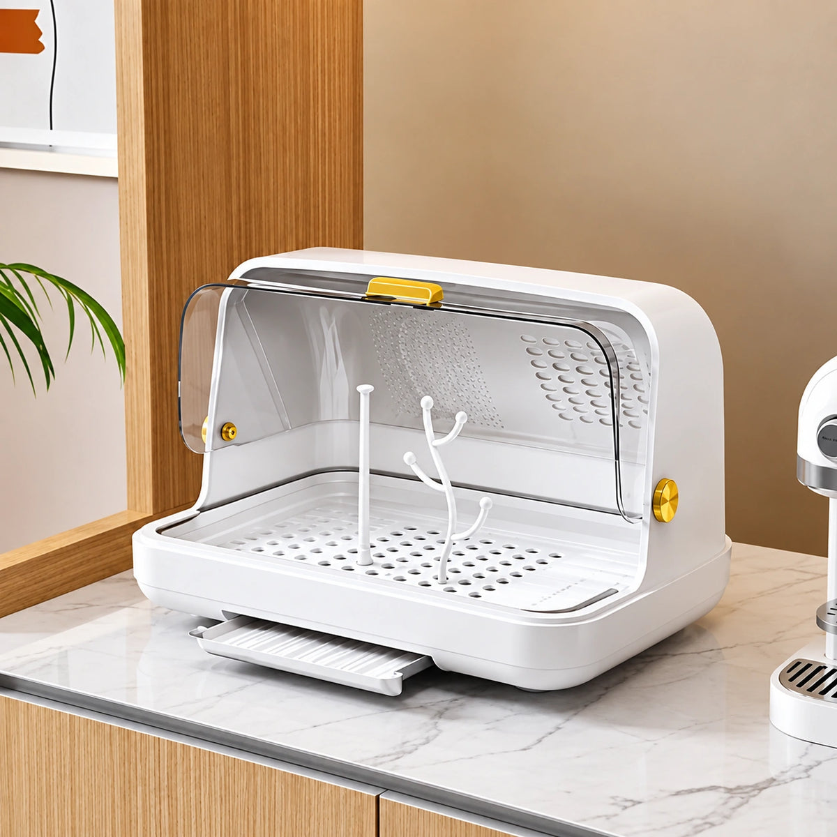 egoutoir biberon blanc sterilisateur sur-comptoir moderne.