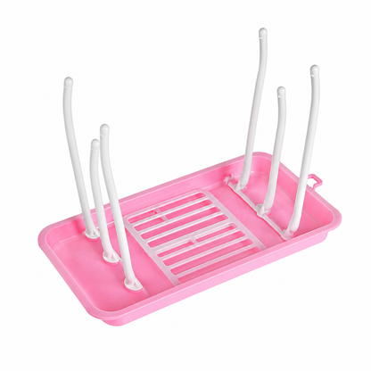 egouttoir biberon rose pret a utiliser.