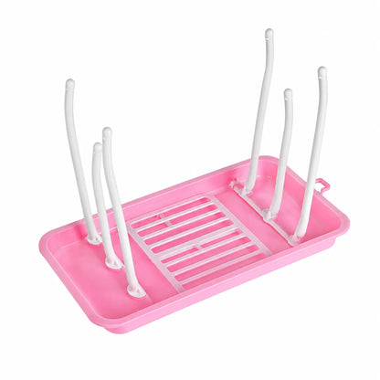 egouttoir biberon rose pret a utiliser.
