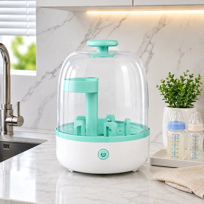 elegant sterilisateur biberon sur comptoir moderne.