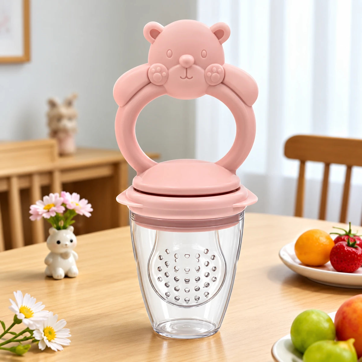 grignoteuse bebe rose pale