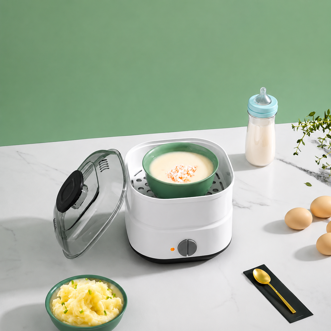 nourriture bebe chauffee dans sterilisateur electrique biberon.