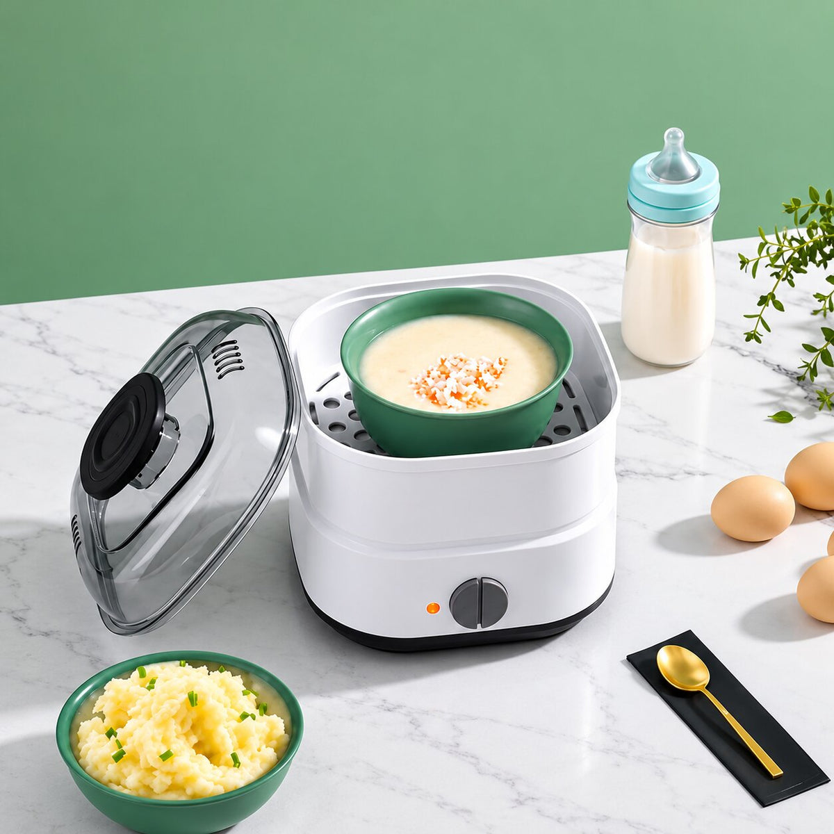 nourriture chauffee dans sterilisateur electrique biberon