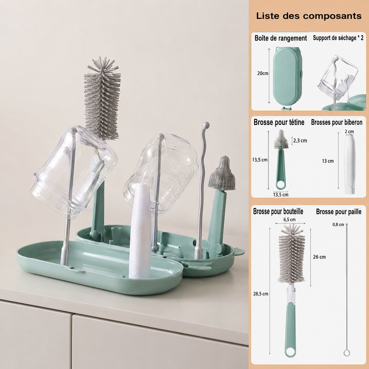 organisateur egouttoir biberon.