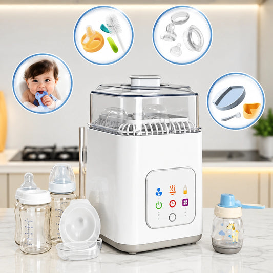 sterilisateur biberon avec divers images sur photo